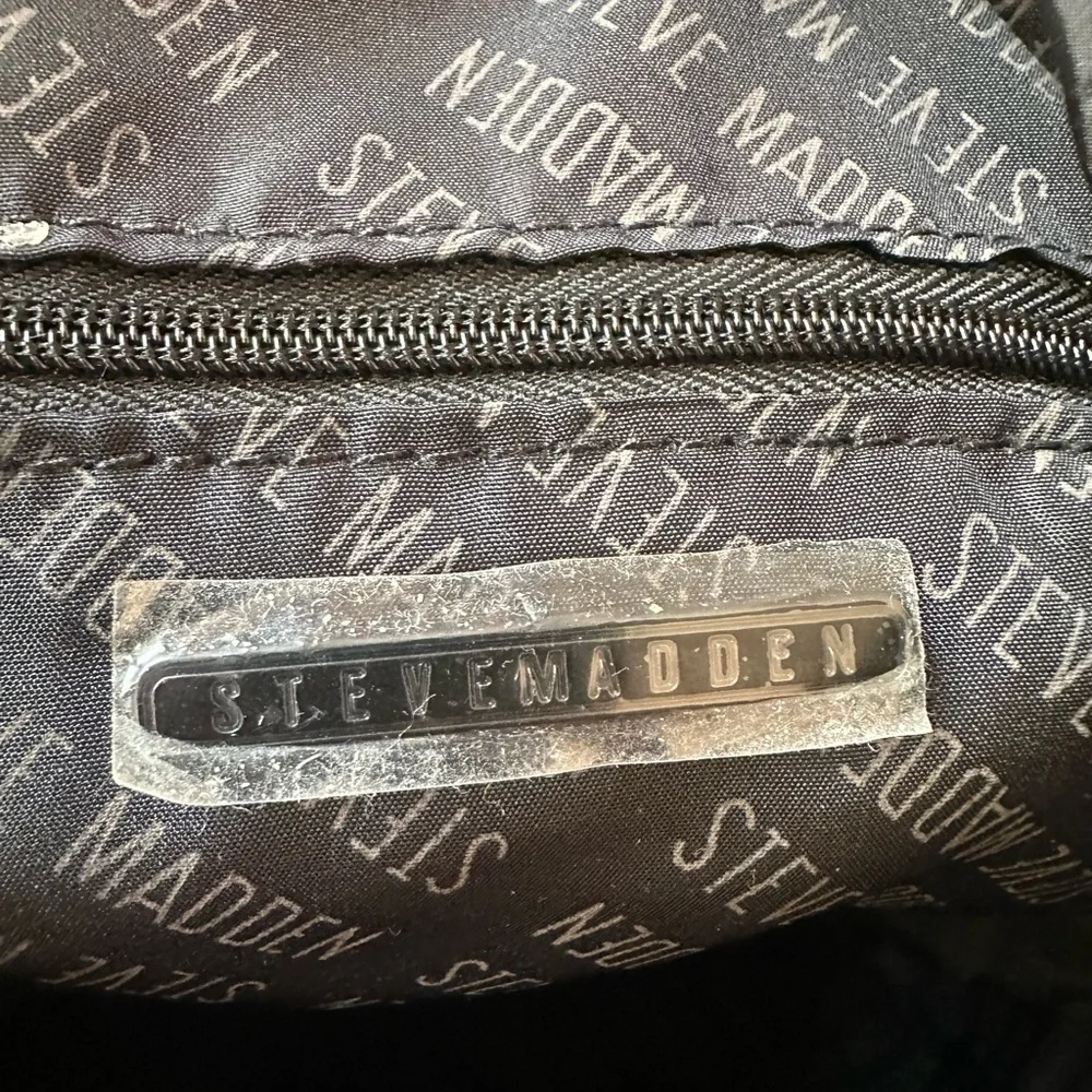 Steve Madden Black Backpack with Buckle Detail